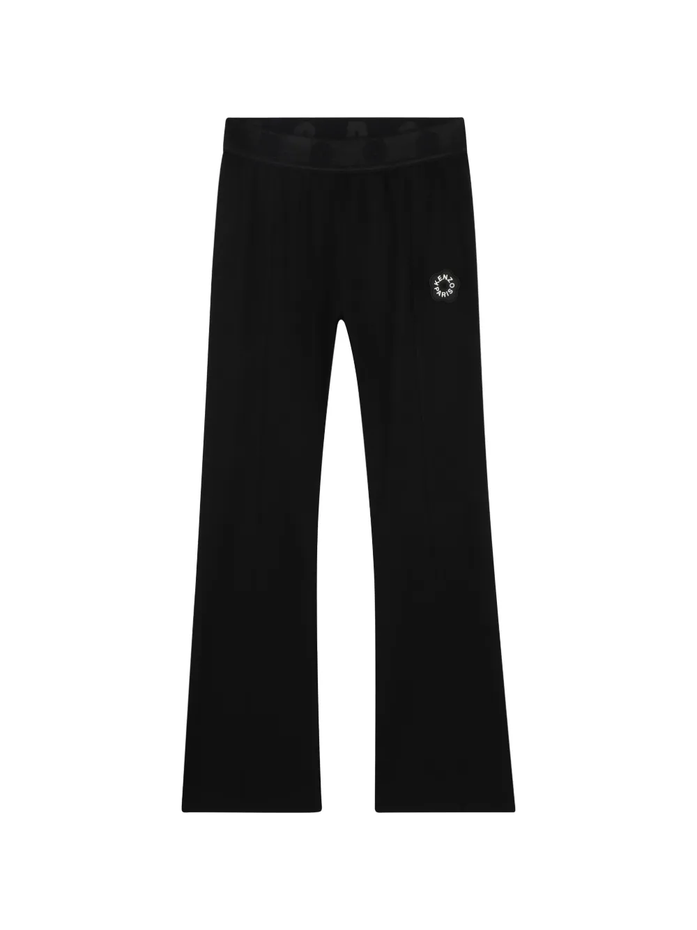 Kenzo Kids Boke Flower-patch flared trousers - Black