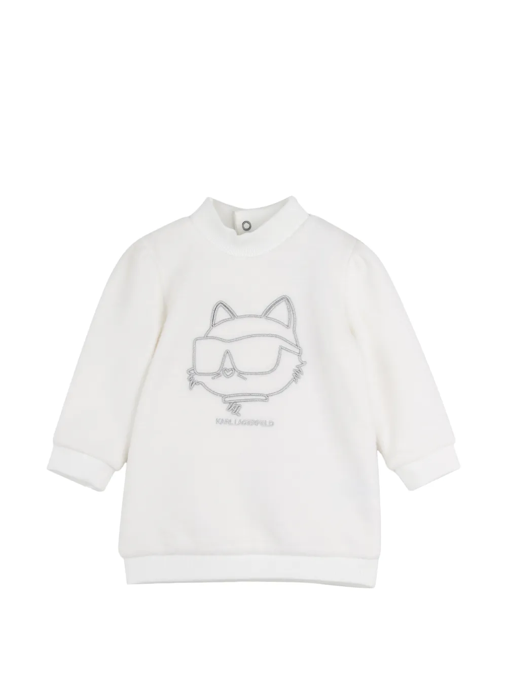 Karl Lagerfeld Kids Choupette broekset met borduurwerk Wit