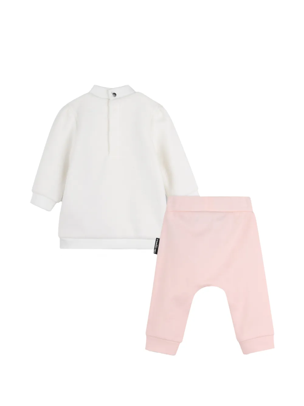 Karl Lagerfeld Kids Choupette broekset met borduurwerk Wit