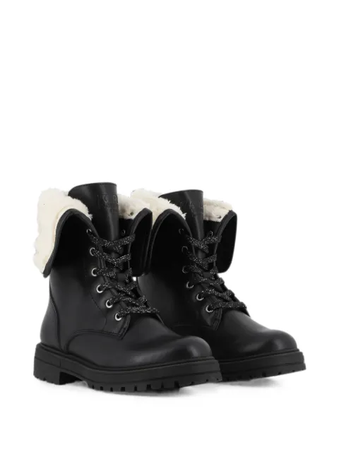 Karl Lagerfeld Kids botines de piel con agujetas