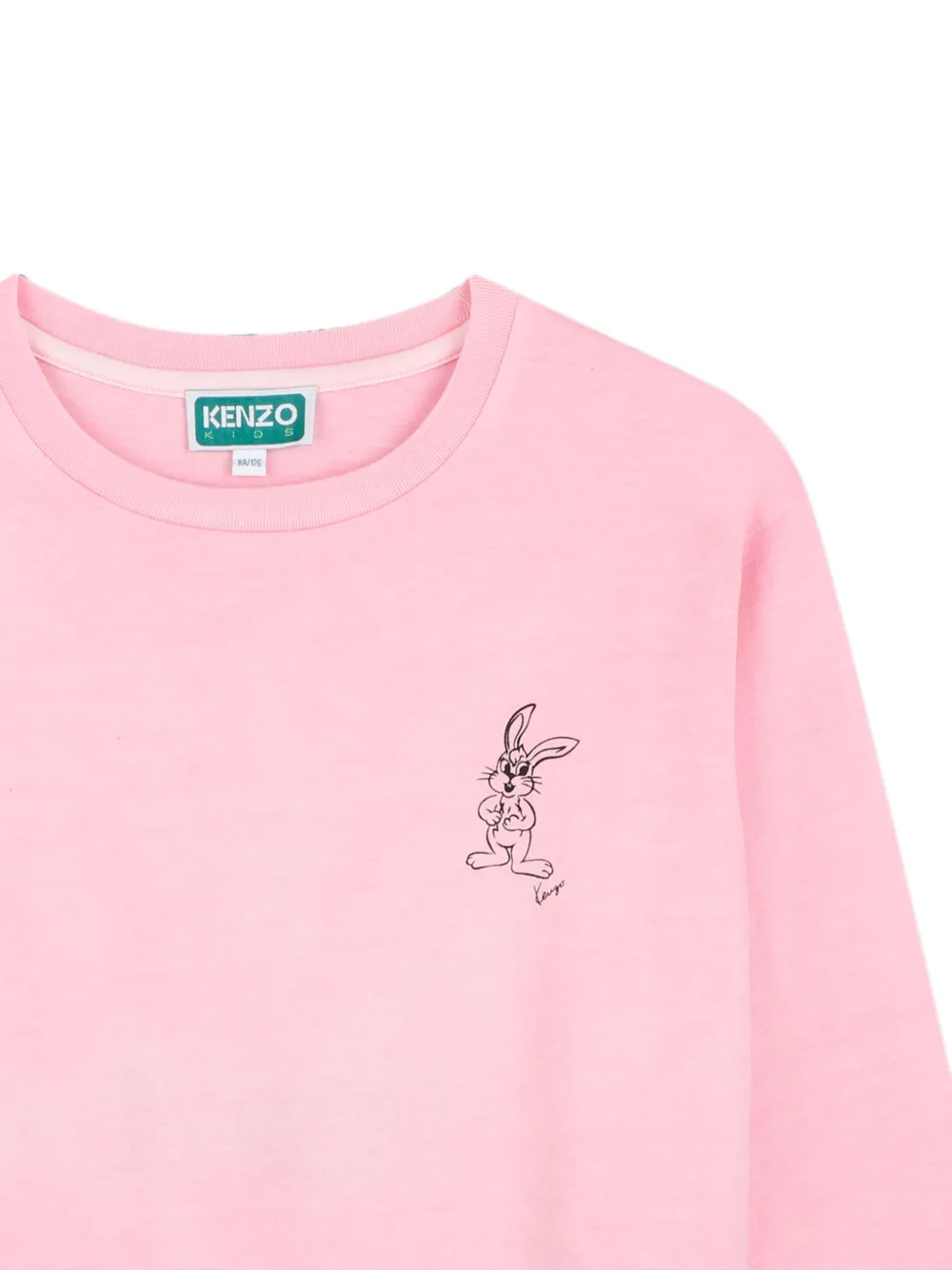 Kenzo Kids T-shirt met lange mouwen en konijn-print Roze
