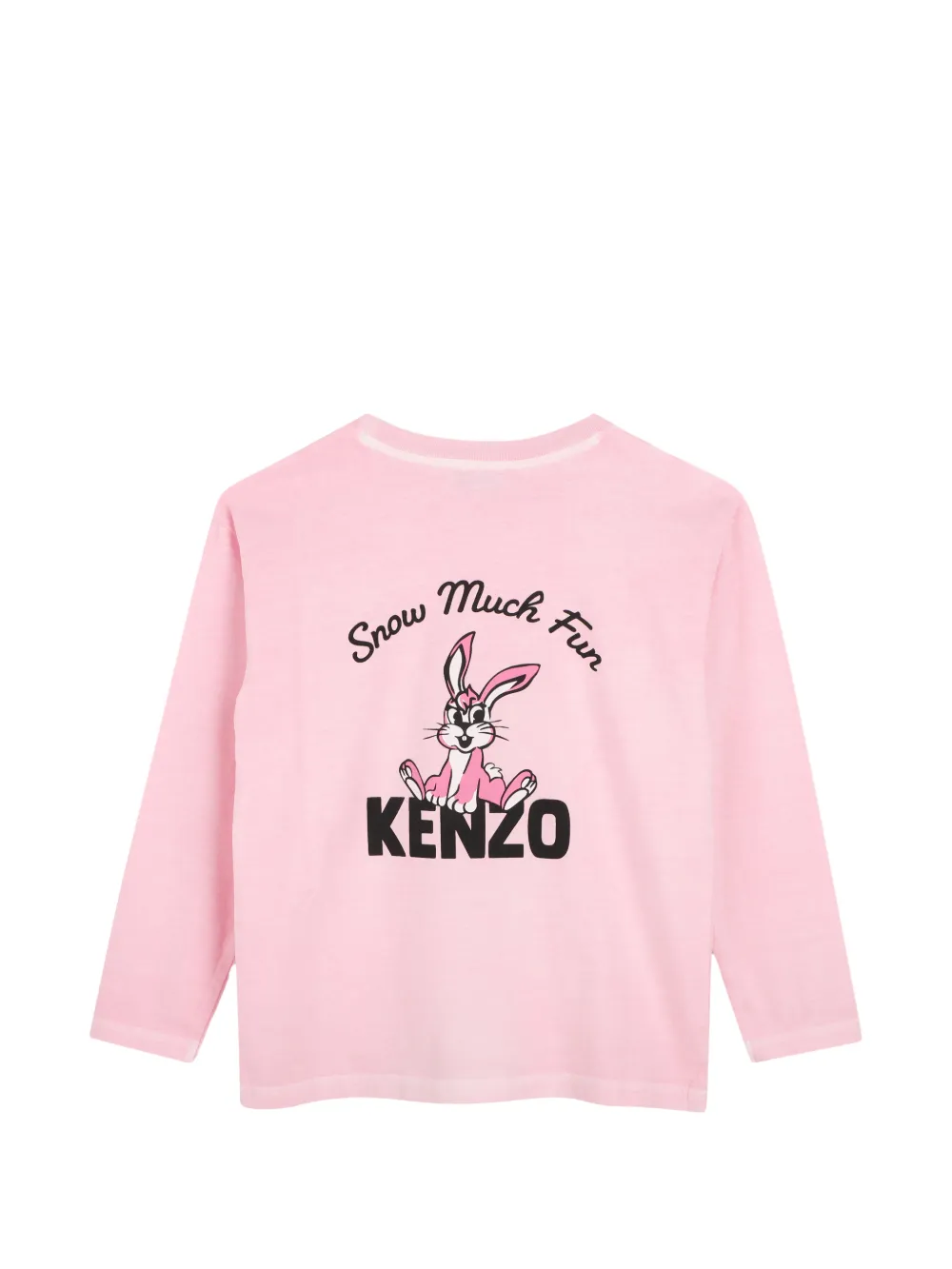 Kenzo Kids T-shirt met lange mouwen en konijn-print Roze
