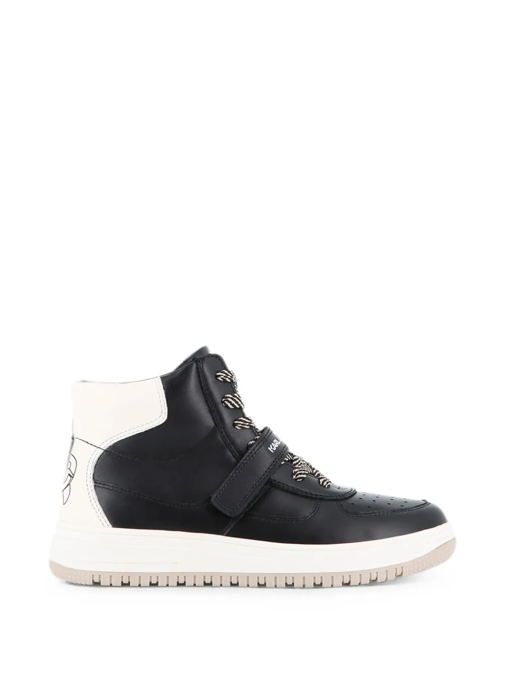 Karl Lagerfeld Kids Sneakers met klittenband Zwart