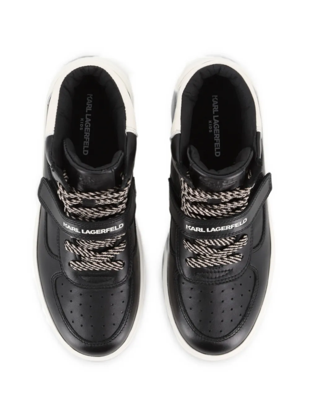Karl Lagerfeld Kids Sneakers met klittenband Zwart