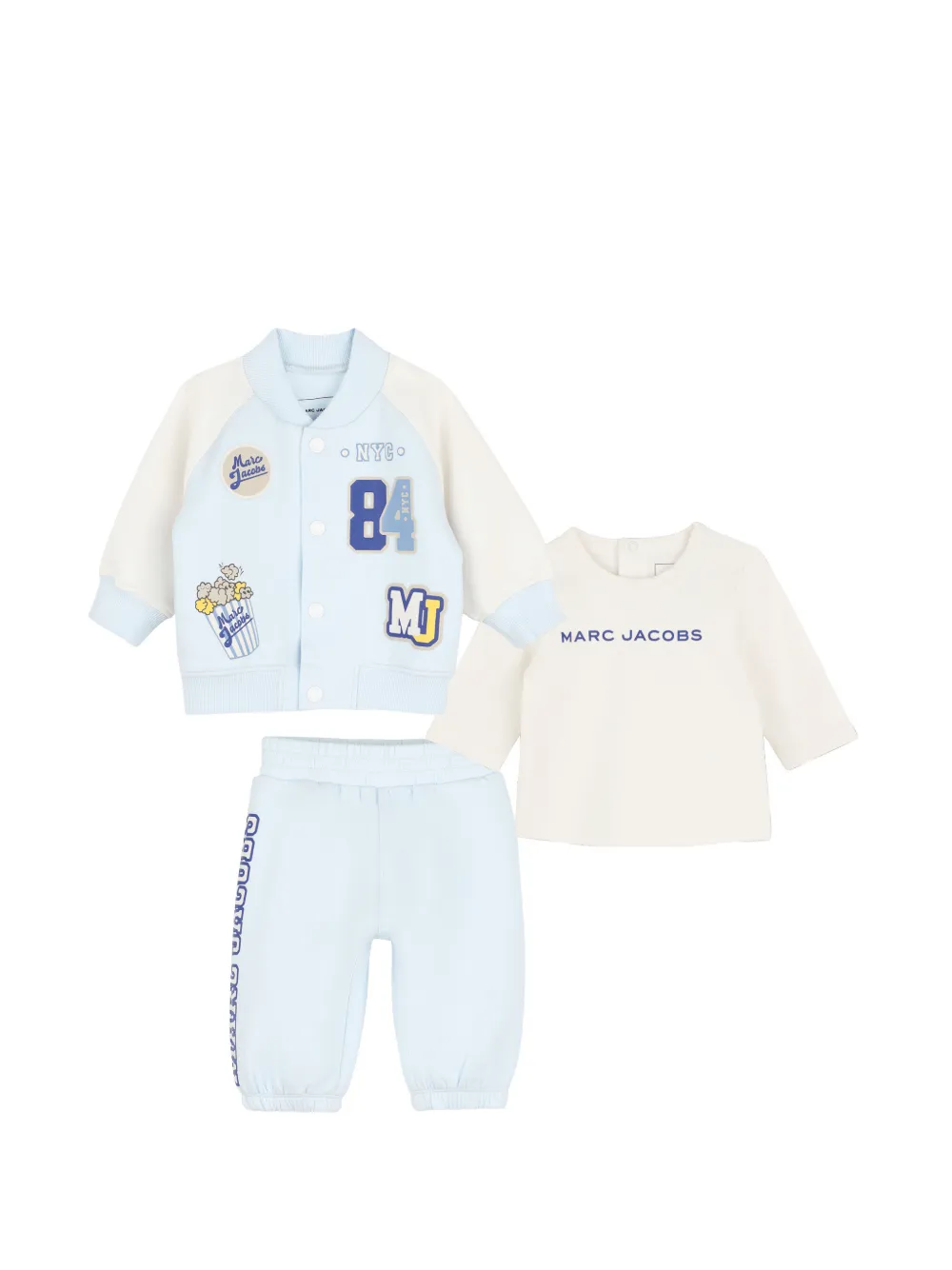 Marc Jacobs Kids Tuta sportiva con applicazione - Blu