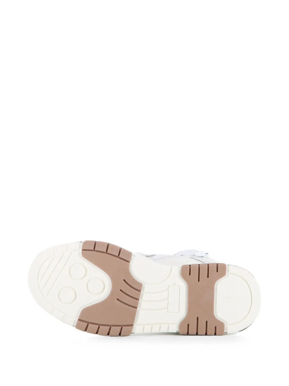 Karl Lagerfeld Kids High-top leren sneakers met metallic vlak Wit