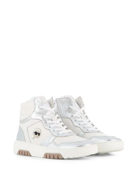 Karl Lagerfeld Kids baskets montantes à empiècements métallisés