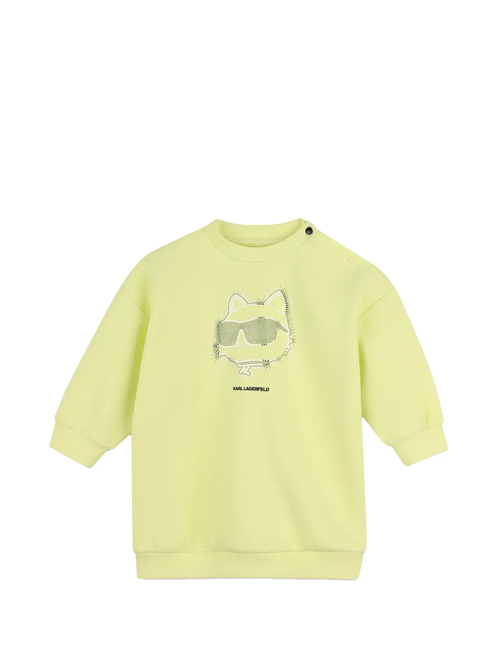 Karl Lagerfeld Kids Choupette katoenen trainingspak verfraaid met stras en logo-print Groen