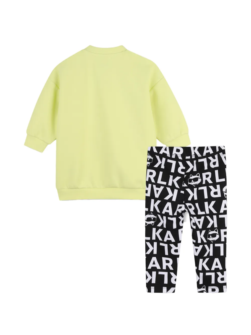 Karl Lagerfeld Kids Choupette katoenen trainingspak verfraaid met stras en logo-print Groen