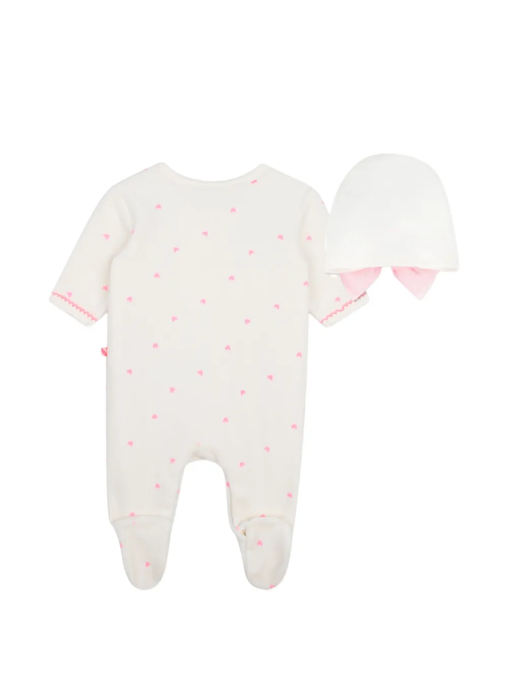 Billieblush Tweedelig romperset met hart-print en ruches Beige