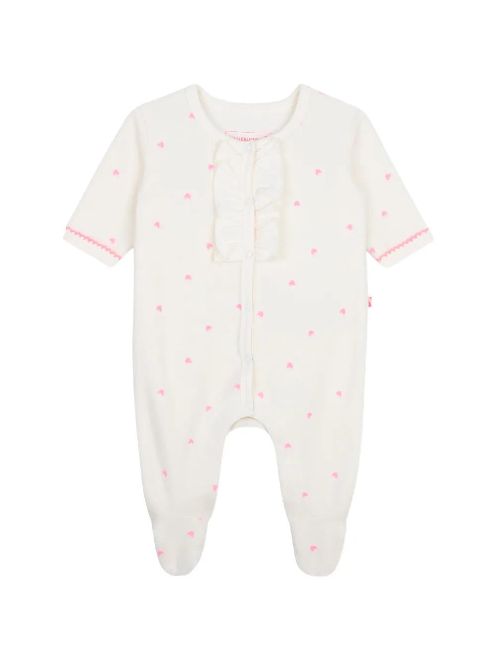 Billieblush Tweedelig romperset met hart-print en ruches Beige