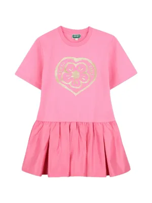Givenchy Kids logo-studded Cotton Dress | Pink | FARFETCH