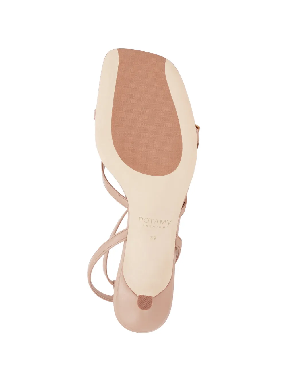 POTAMY buckle-detail leather sandals Beige