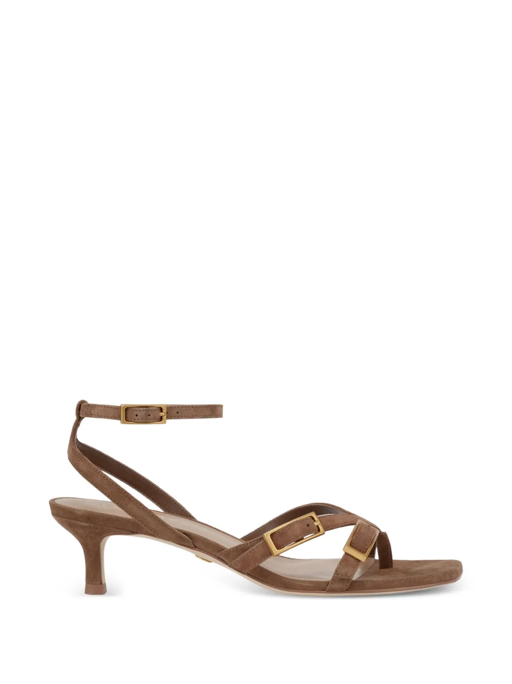 POTAMY buckle-detail suede sandals Bruin