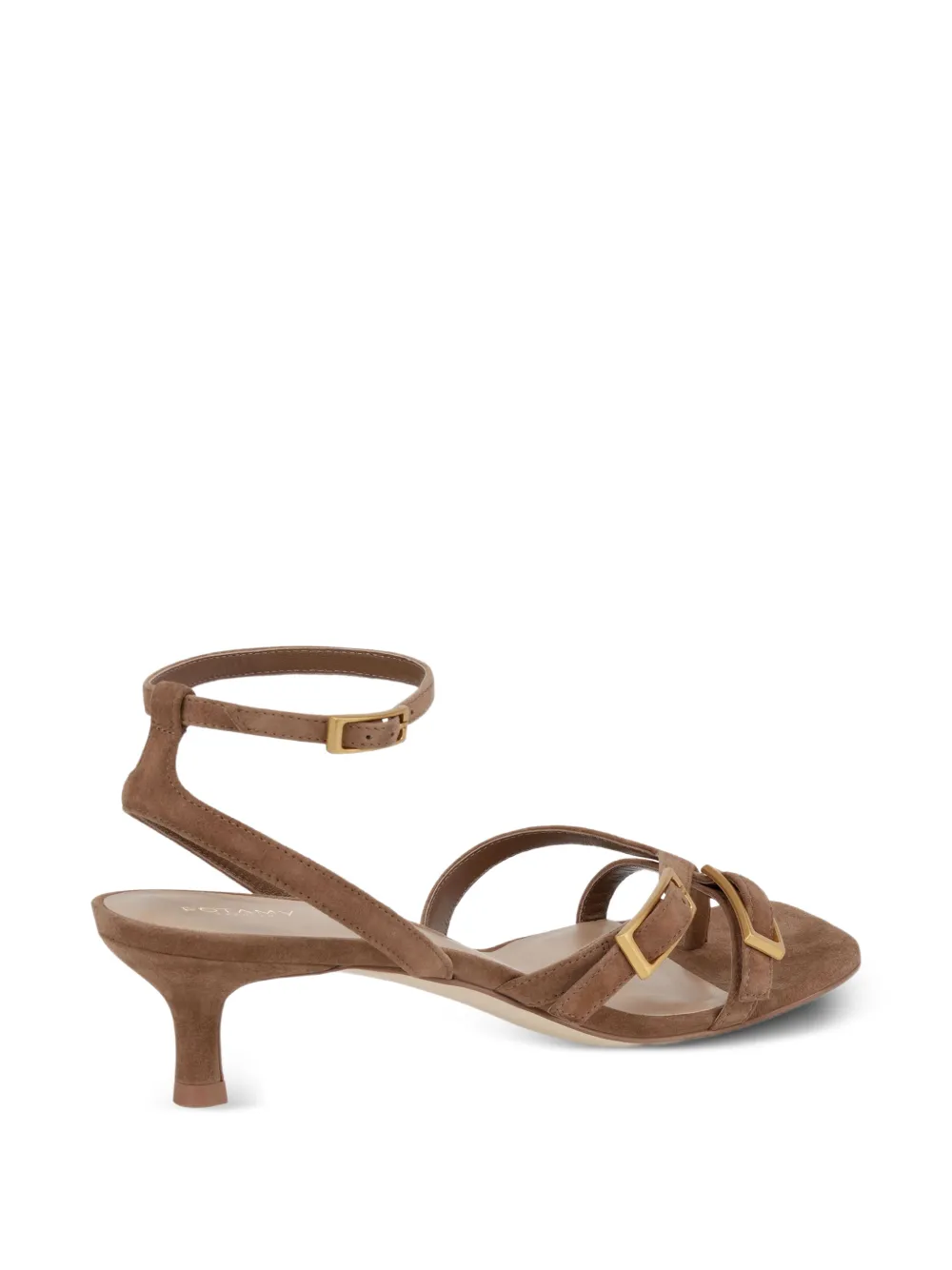 POTAMY buckle-detail suede sandals Bruin