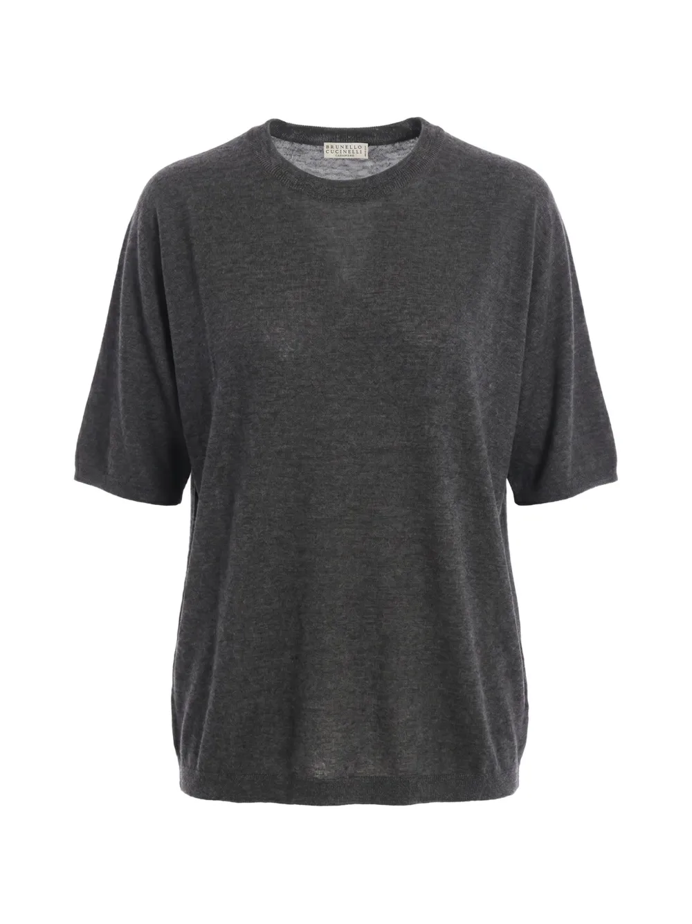 Brunello Cucinelli fine-knit cashmere T-shirt - Grey