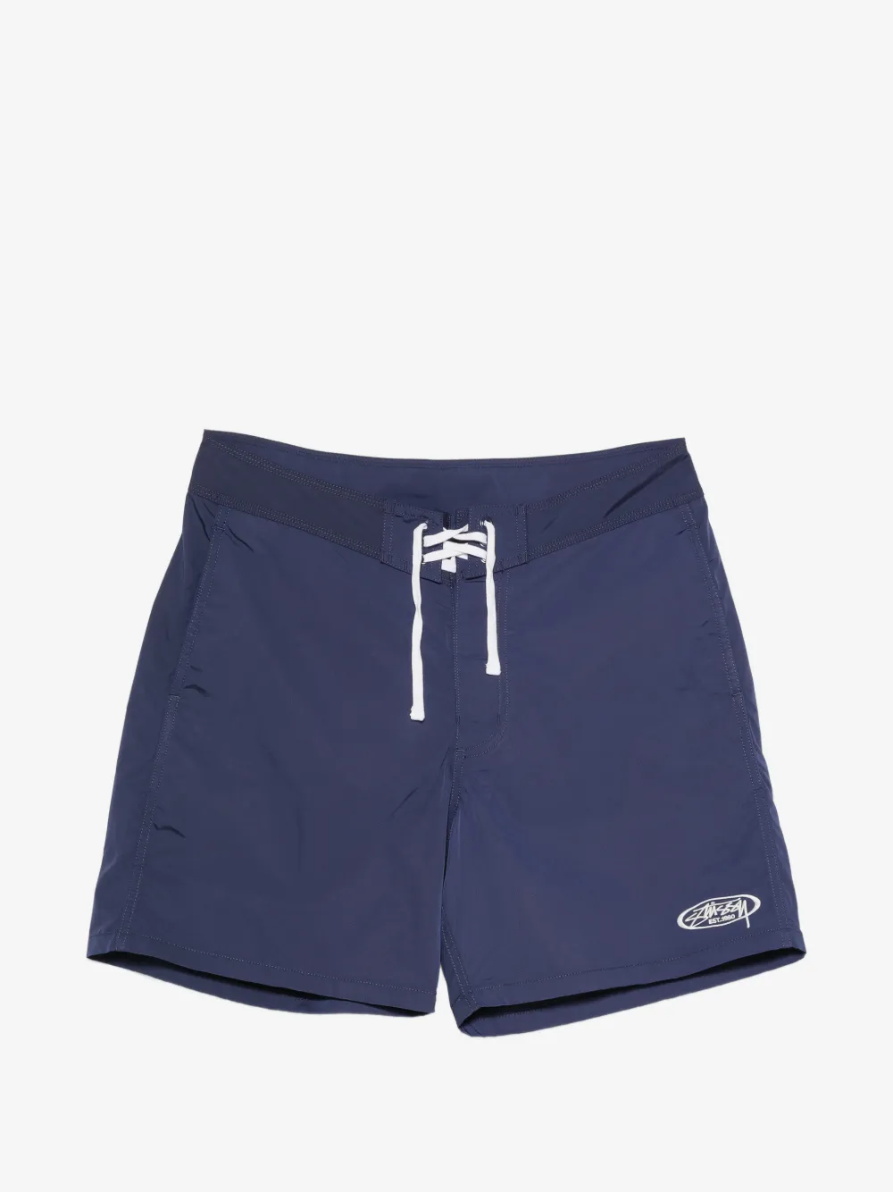 Stüssy 코스탈 보드 로고 자수 쇼츠 | 블루 | Image 1