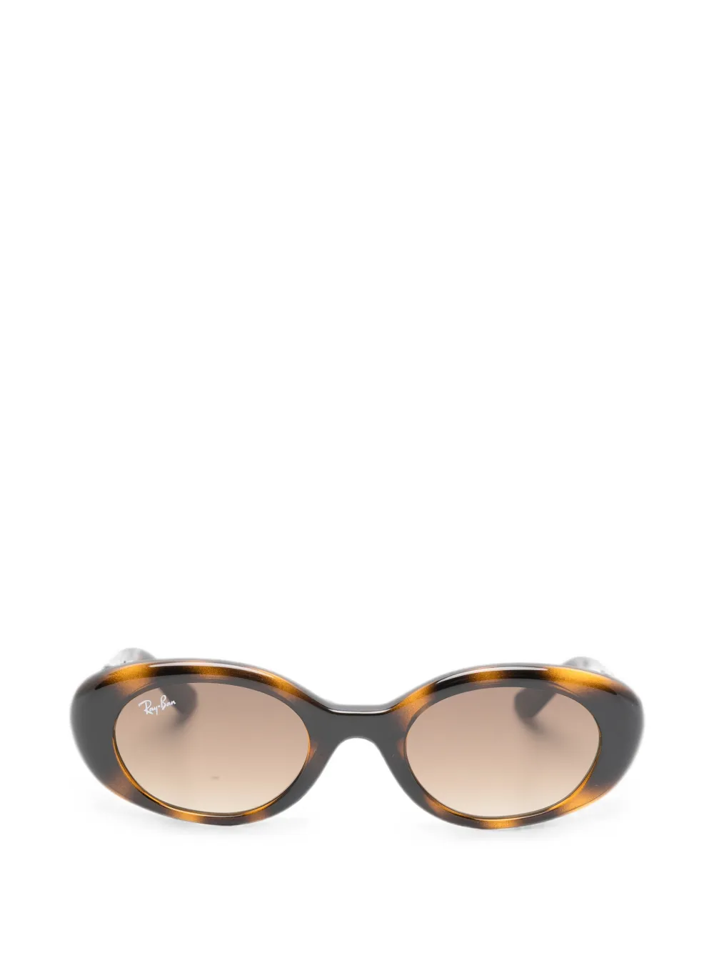 RAY-BAN JUNIOR tortoiseshell-effect oval-frame sunglasses - Marrone