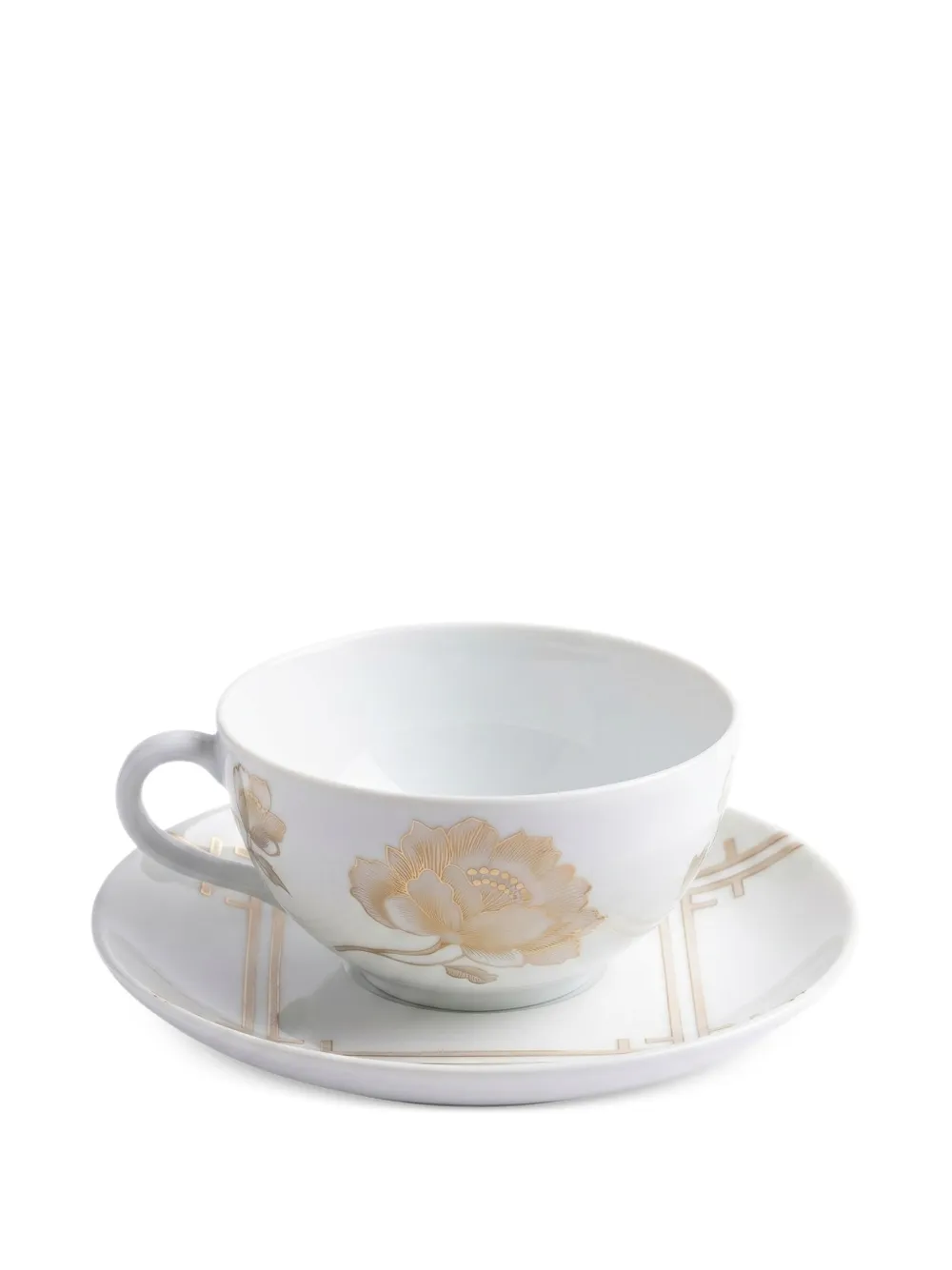 GINORI 1735 Venezia floral-print teacup - Bianco