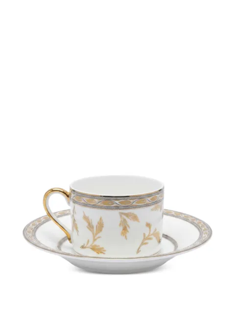 GINORI 1735 Antinea leaf-print teacup and saucer