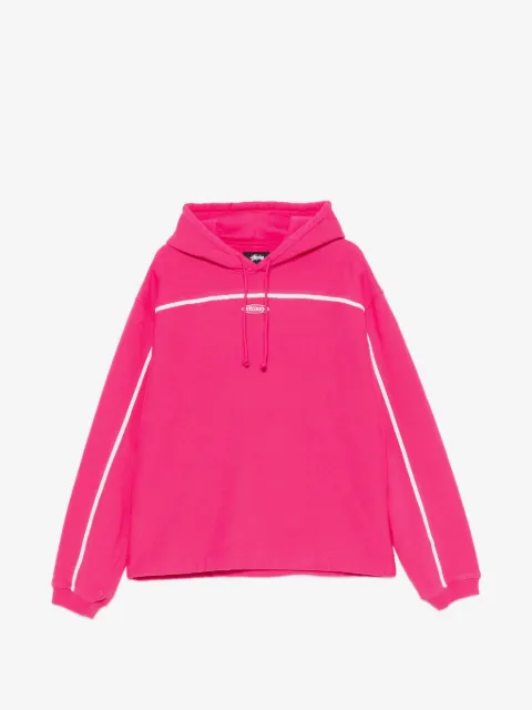 Stüssy Oval piping-detailing logo-patch hoodie