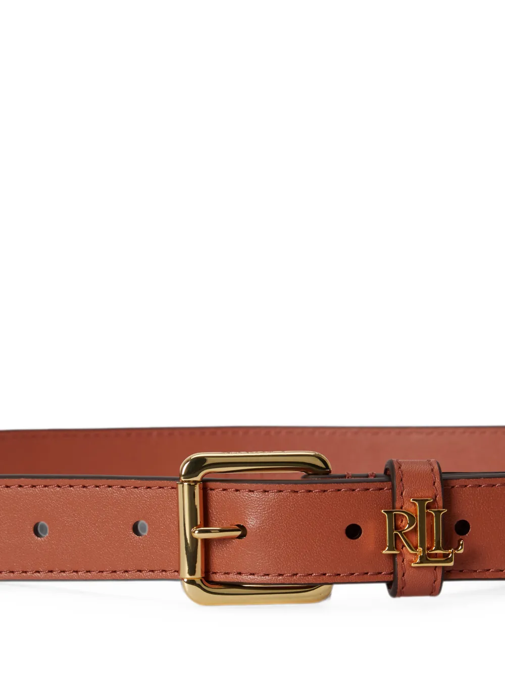 Lauren Ralph Lauren Leren riem met logo Oranje