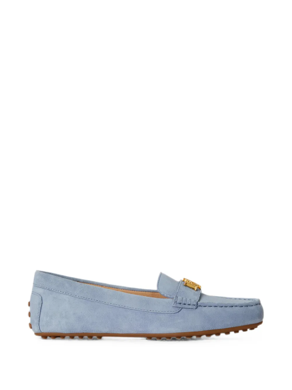 Lauren Ralph Lauren Barnsbury logo-plaque suede loafers - Blu