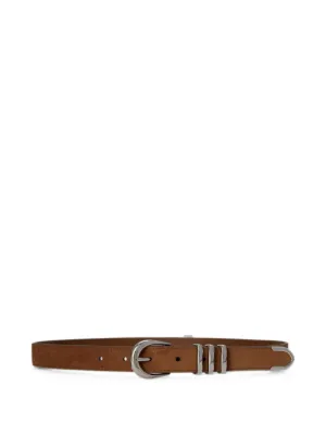 Lauren Ralph Lauren Logo-Keeper Leather Belt | Brown | FARFETCH
