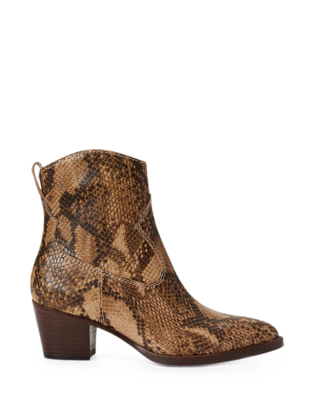 Lauren Ralph Lauren python-embossed leather ankle boots Bruin