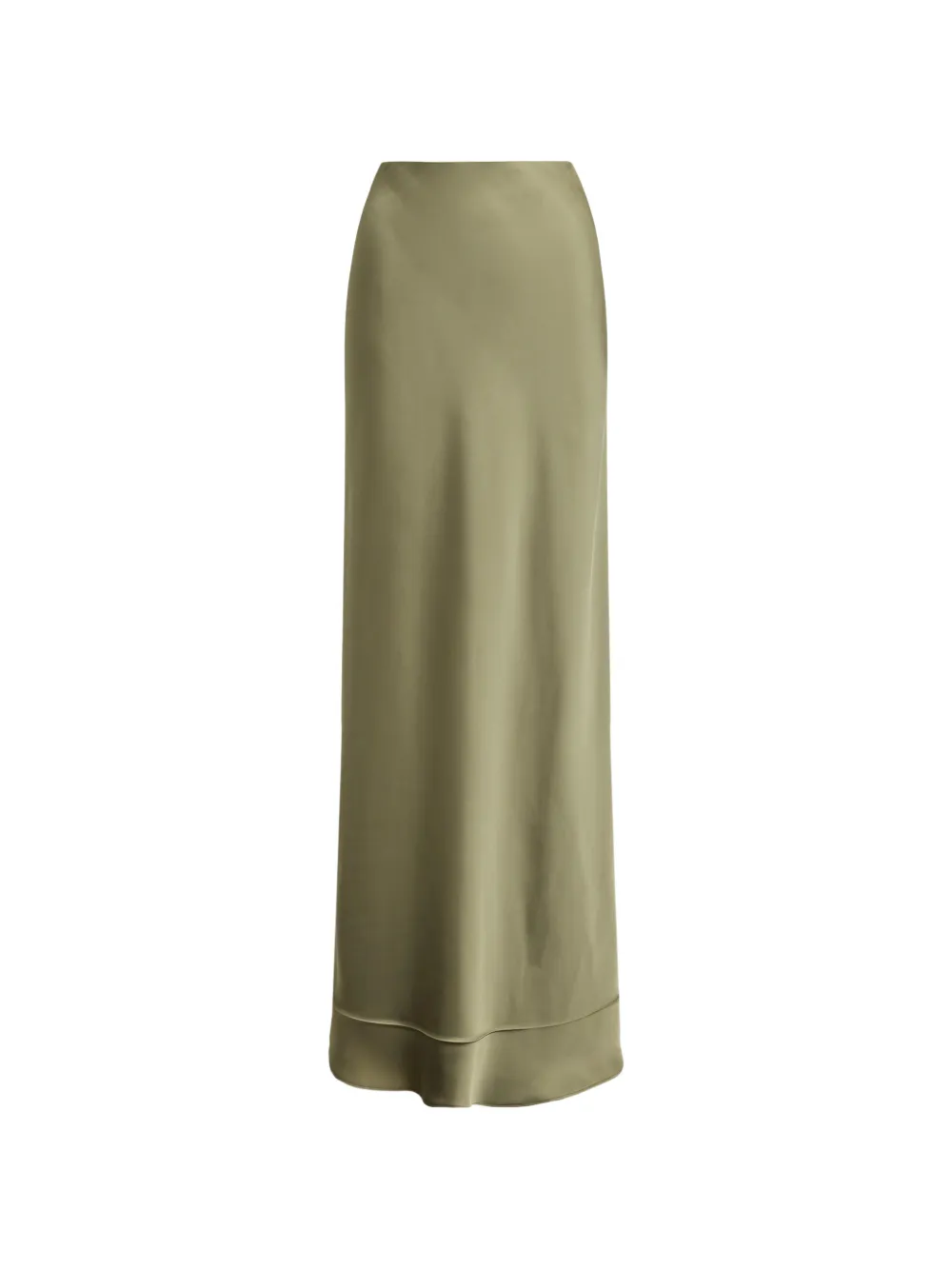 Lauren Ralph Lauren satin-charmeuse A-line maxi skirt - Verde