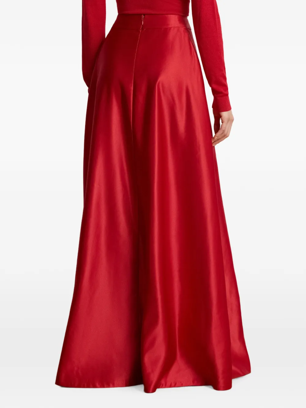Lauren Ralph Lauren A-lijn maxi-rok met satijnen afwerking Rood