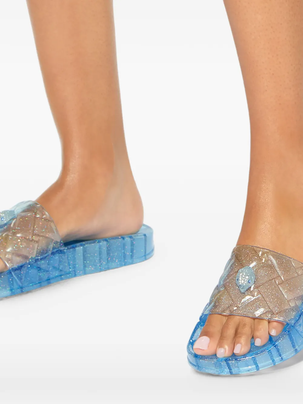 Kurt Geiger London Meena jelly slides Blauw