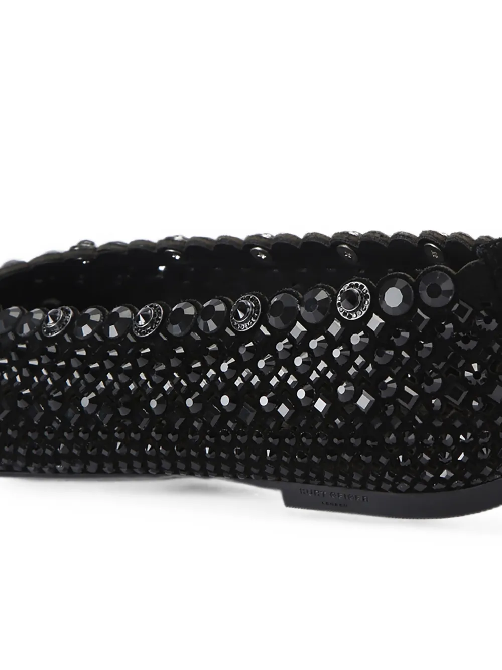 Kurt Geiger London jewel perforated ballet flats Zwart