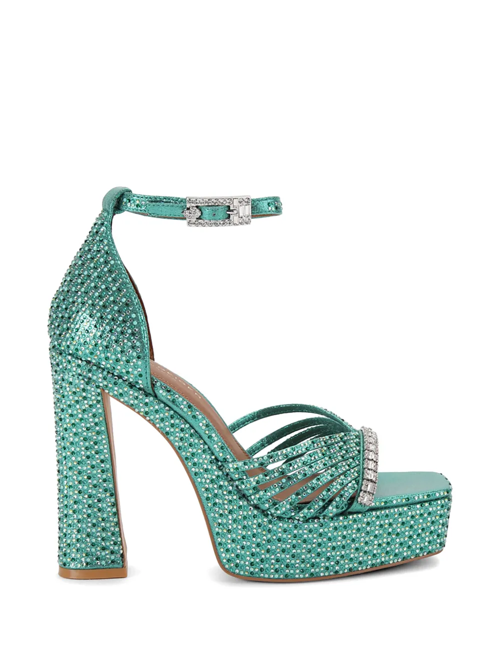 Kurt Geiger London crystal strap plataform heels Groen