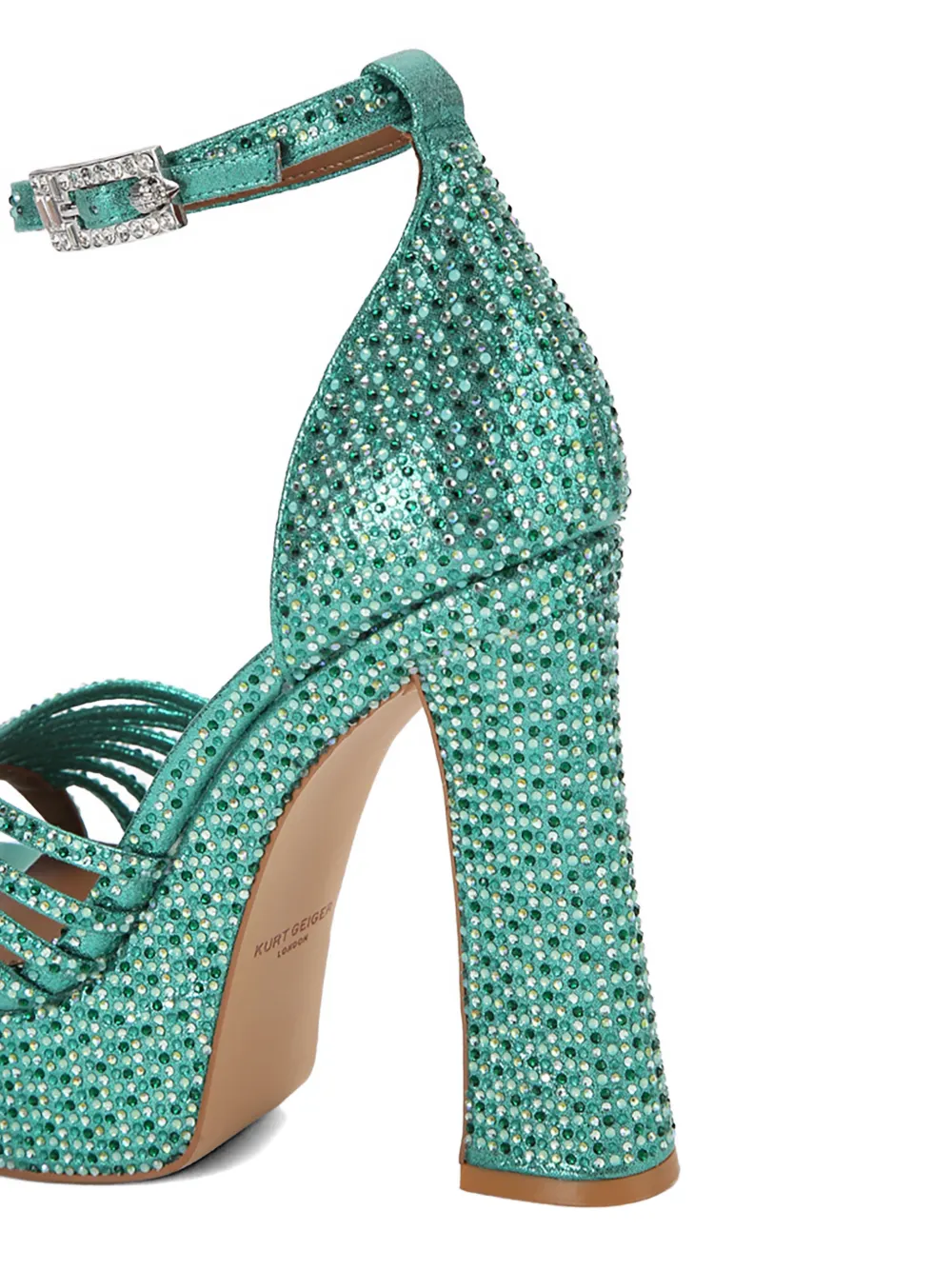 Kurt Geiger London crystal strap plataform heels Groen