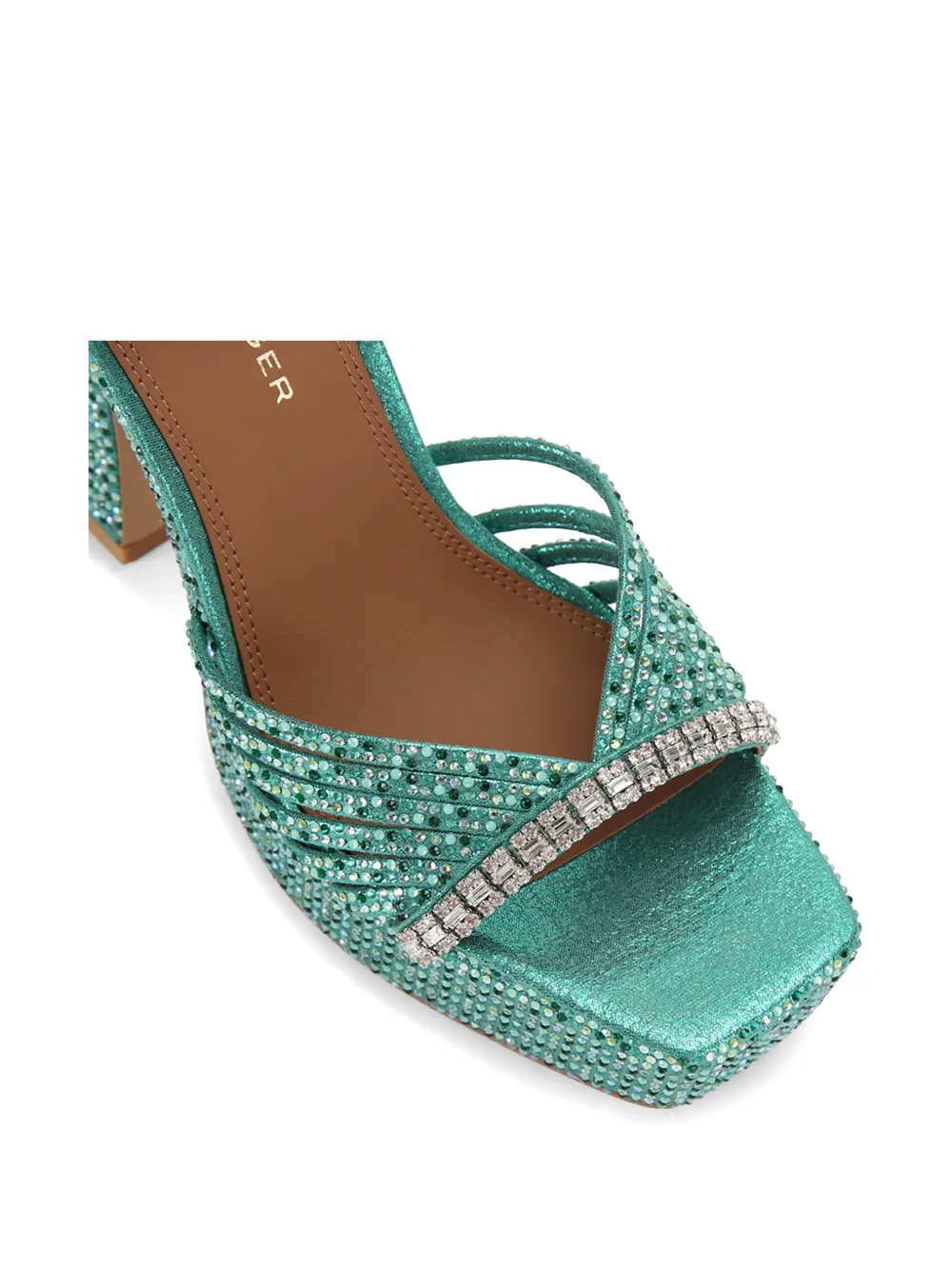 Kurt Geiger London crystal strap plataform heels Groen