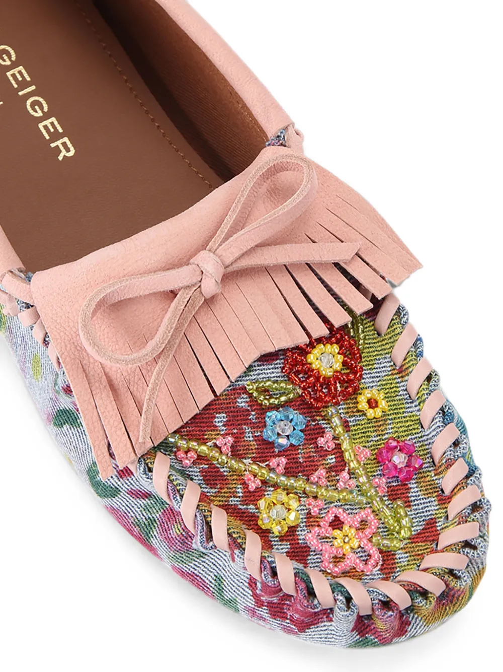 Kurt Geiger London beaded moccasins Roze