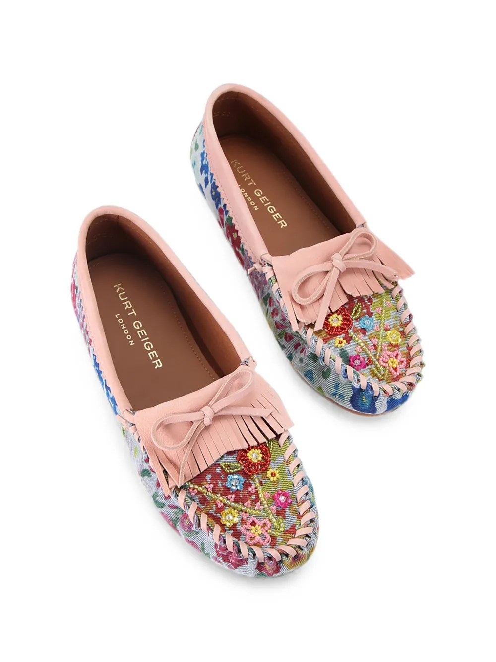 Kurt Geiger London beaded moccasins Roze