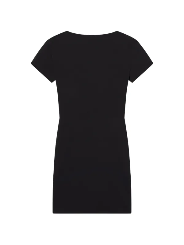 Frame Monaco Open Back Mini Dress in Black