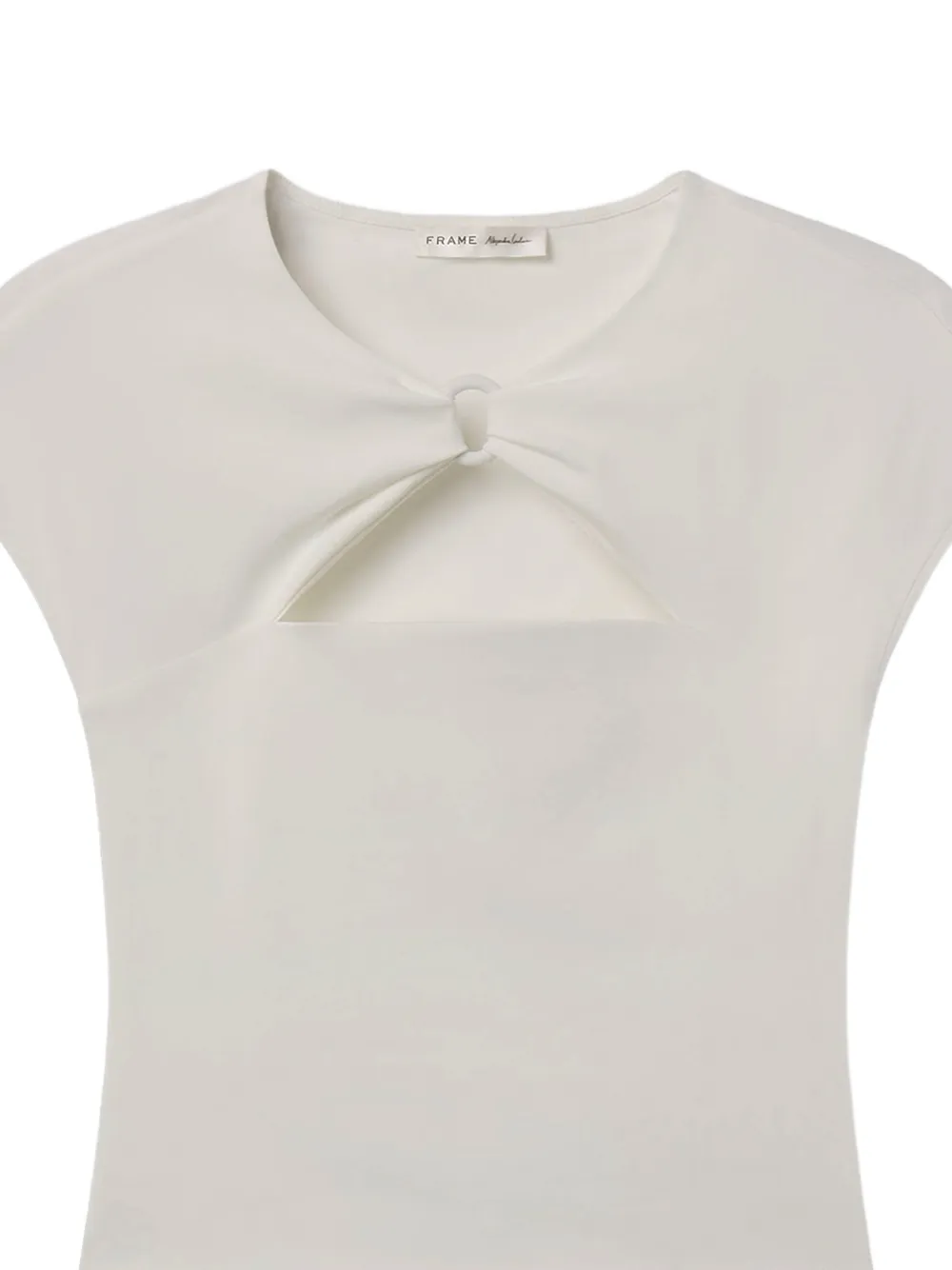 FRAME Casino top met uitgesneden details Beige