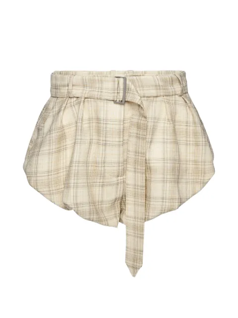 Magda Butrym shorts con cuadros estampados