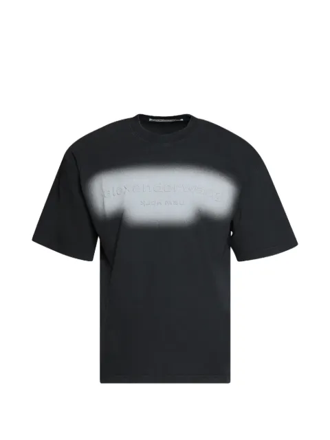 Alexander Wang camiseta con logo en relieve