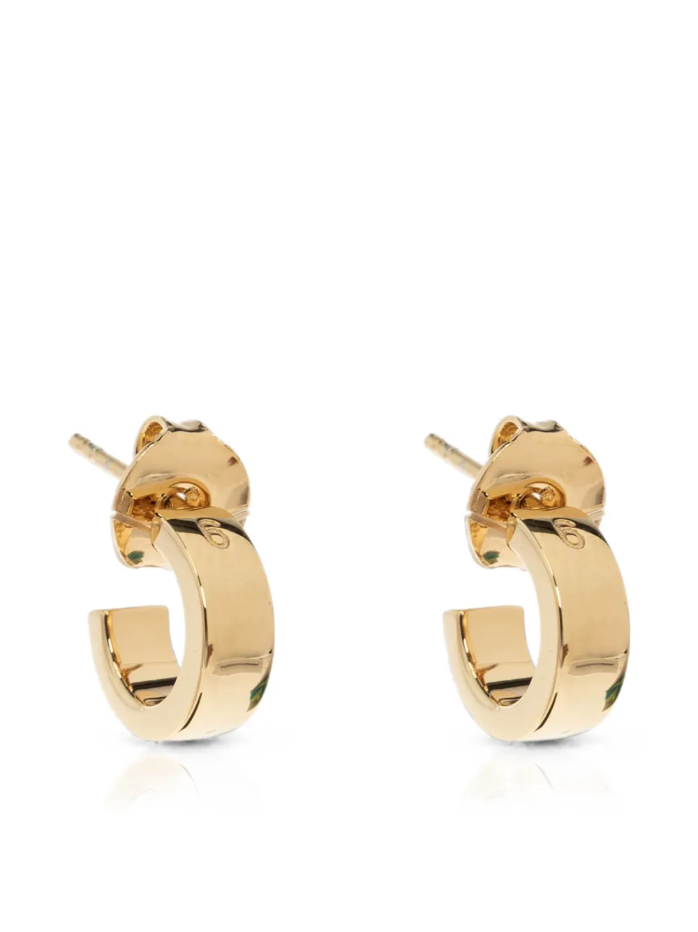 MM6 Maison Margiela Creolen mit Logo-Gravur - Gold