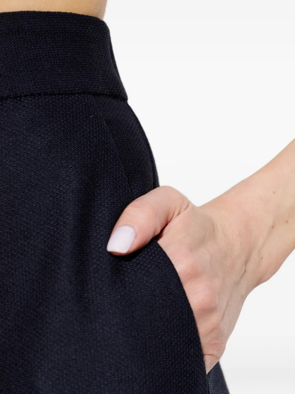 Max Mara Palazzo plooibroek met wijde pijpen Zwart
