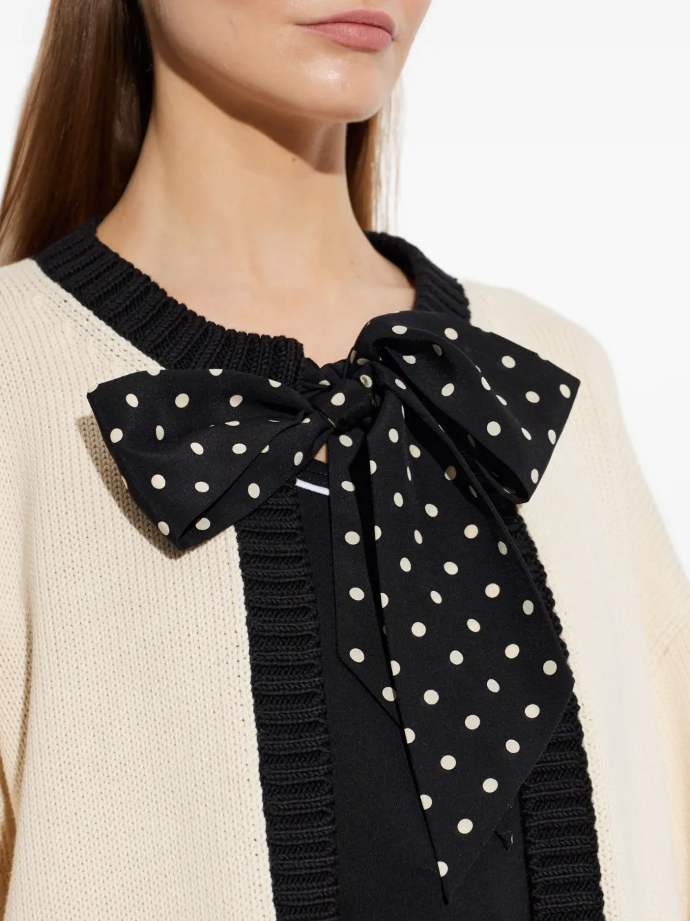 Valentino Garavani Vest met strikdetail Beige