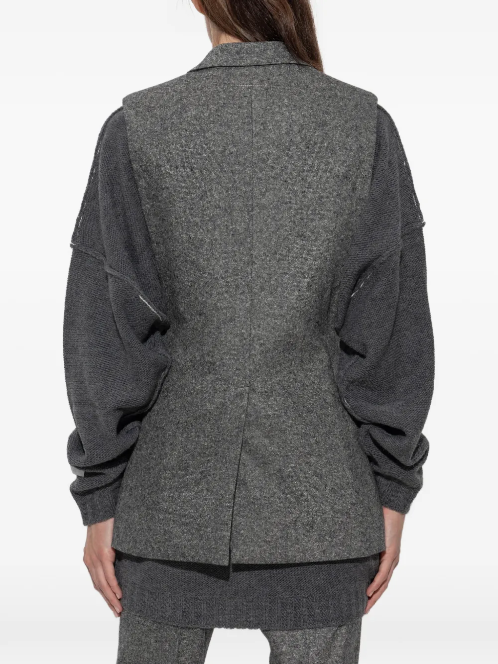 MM6 Maison Margiela Gilet met mélange-effect Grijs