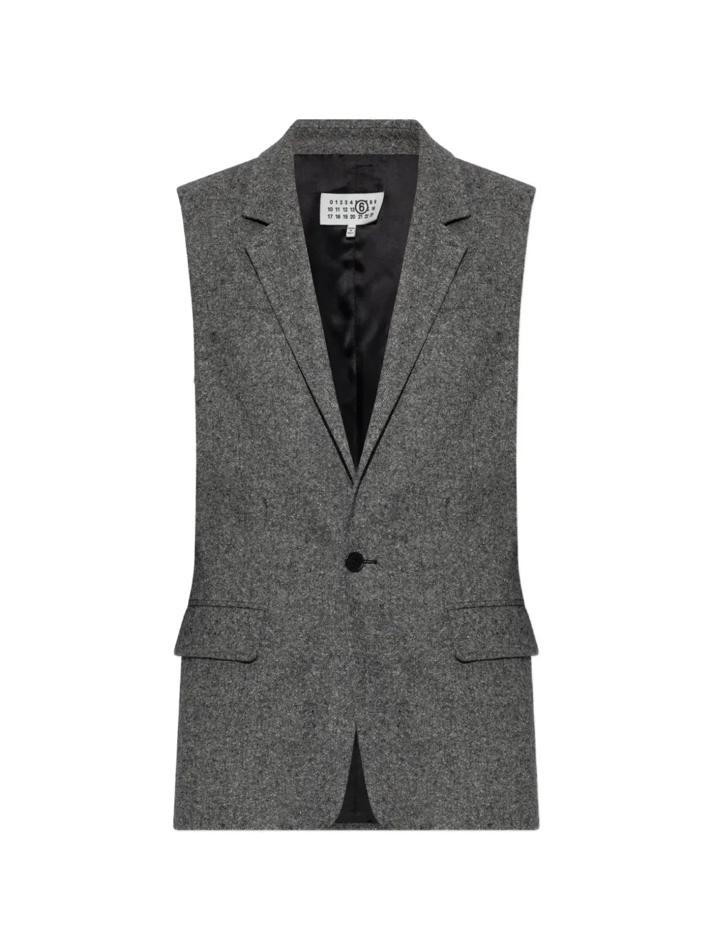 MM6 Maison Margiela Gilet con effetto mélange - Grigio