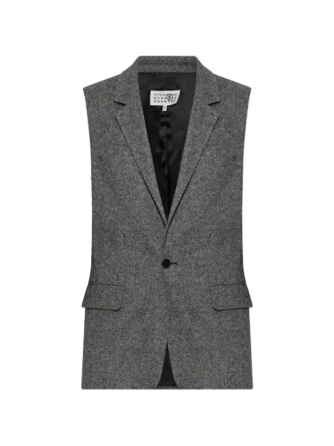 MM6 Maison Margiela chaleco de tweed con efecto melange