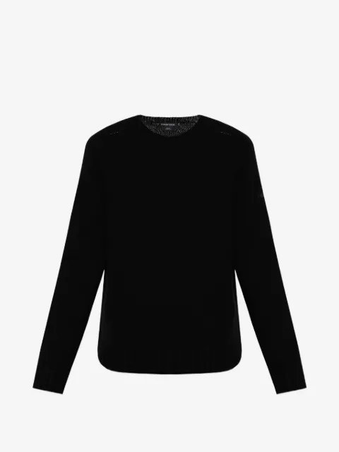 Canada Goose 로고 패치 골지 니트 스웨터