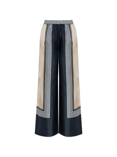 Max Mara Carabo striped silk palazzo pants